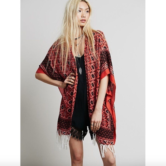 Free People Jackets & Blazers - Free People Ashlyn Fringe Kimono